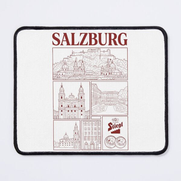 Item preview, Salzburg Austria Historic Landmarks Sketch Collage designed and sold by k3rstman1.