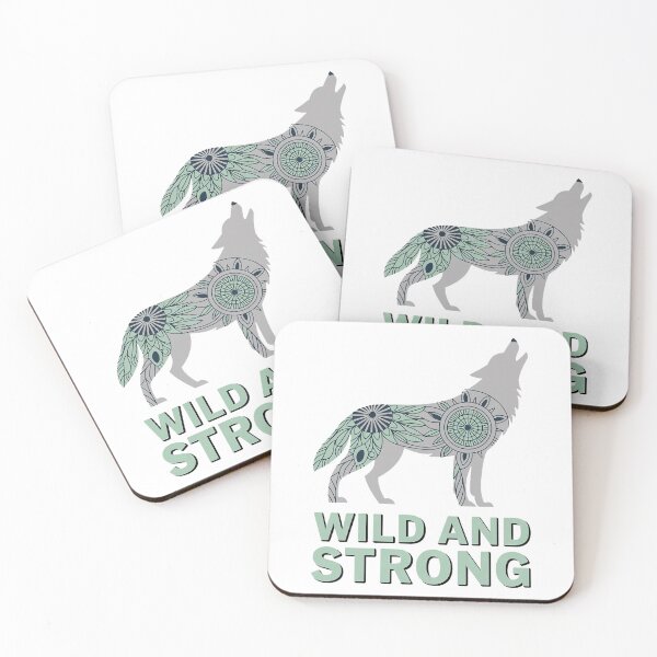 Item preview, Wild and Strong Wolf Mandala Inspirational Nature Strength Design designed and sold by Cool-cat-art.