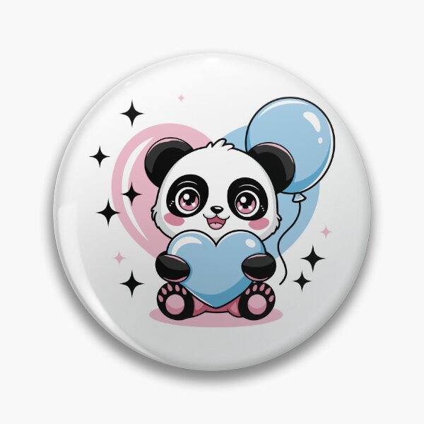 Item preview, Cute Panda with Heart Balloons designed and sold by jkrphoto.