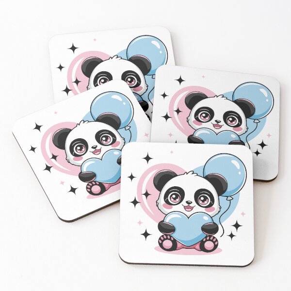 Item preview, Cute Panda with Heart Balloons designed and sold by jkrphoto.