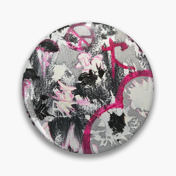 Item preview,     BLACK & SILVER HEART | Abstract Metallic Art Design | Pink heart | Modern art designed and sold by BlueberrySwan.