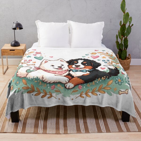 Item preview, Cute Dog Couple Love Illustration designed and sold by ExploreAura Studio.