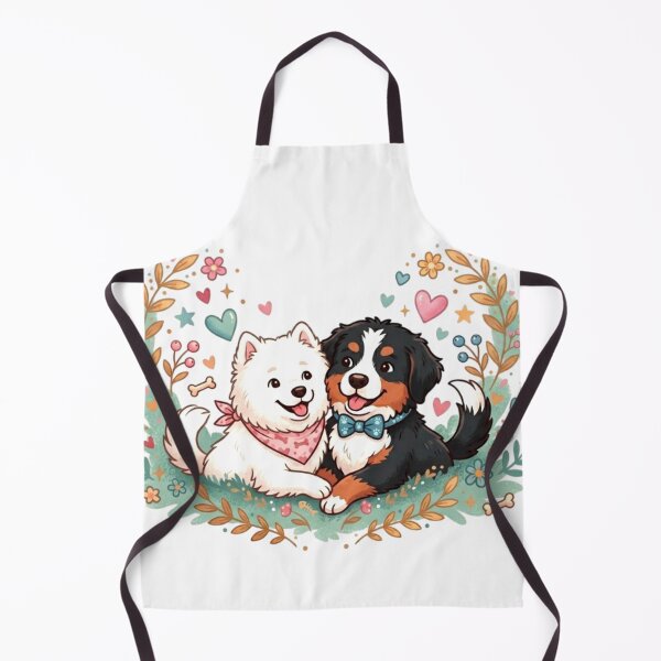 Item preview, Cute Dog Couple Love Illustration designed and sold by ExploreAura Studio.