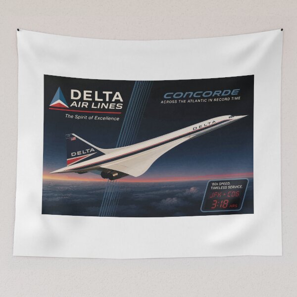 Item preview, Delta Airlines Concorde Dream Livery Logo 1980s designed and sold by RetroAviation.