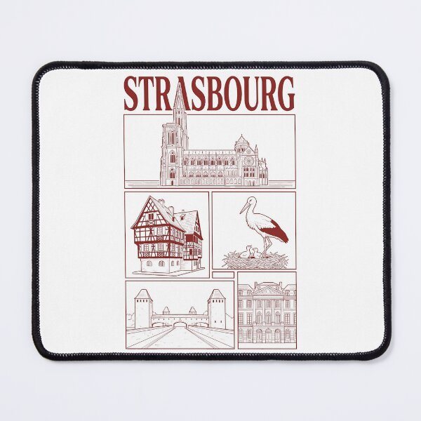 Item preview, Strasbourg France Landmarks and Stork Line Art designed and sold by k3rstman1.