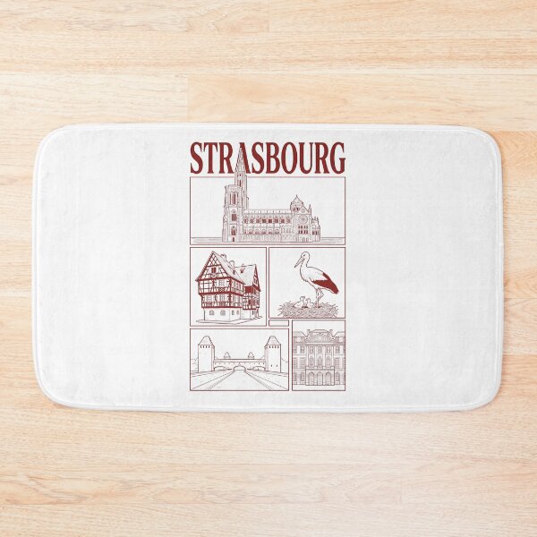 Item preview, Strasbourg France Landmarks and Stork Line Art designed and sold by k3rstman1.
