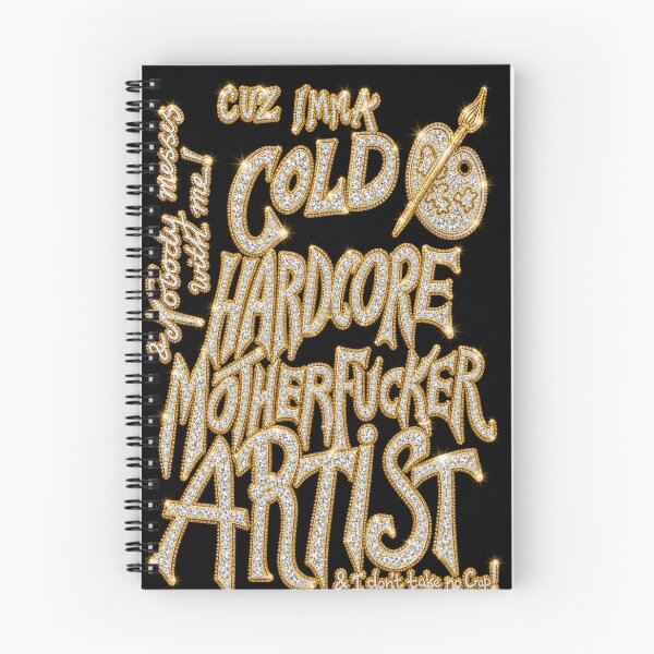 Item preview, Cold Hardcore Motherfucker Artist – Gold Rhinestone Luxury Typography designed and sold by MGB&KaroGaiaArt.