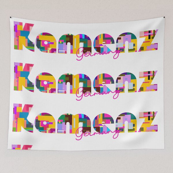 Item preview, Kamenz, Germany, Vibrant Abstract City Typography Art designed and sold by Wanderful-roads.