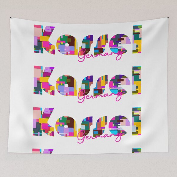Item preview, Kassel, Germany, Vibrant Abstract City Typography Art designed and sold by Wanderful-roads.