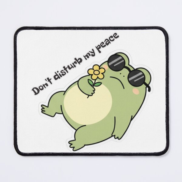 Item preview, Cool Frog Sticker - Don't Disturb My Peace Funny Kawaii Frog designed and sold by FDMarts.
