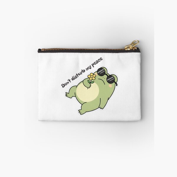 Item preview, Cool Frog Sticker - Don't Disturb My Peace Funny Kawaii Frog designed and sold by FDMarts.