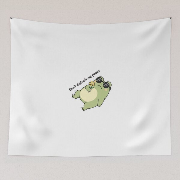 Item preview, Cool Frog Sticker - Don't Disturb My Peace Funny Kawaii Frog designed and sold by FDMarts.
