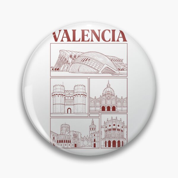 Item preview, Valencia Spain City Architecture Landmarks Line Art designed and sold by k3rstman1.