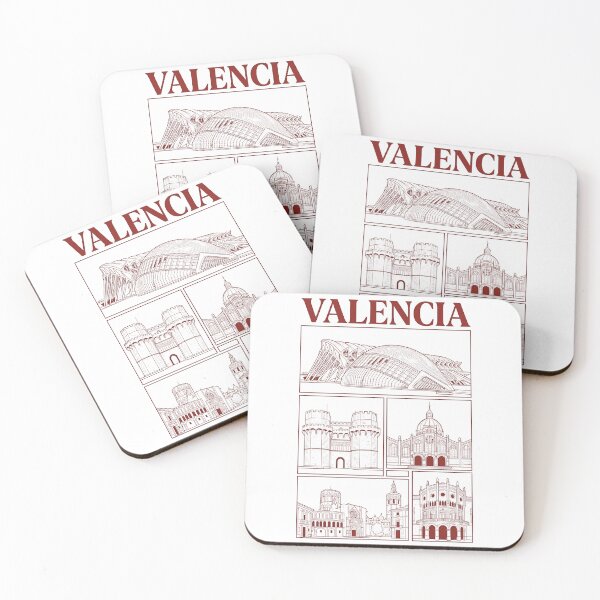 Item preview, Valencia Spain City Architecture Landmarks Line Art designed and sold by k3rstman1.