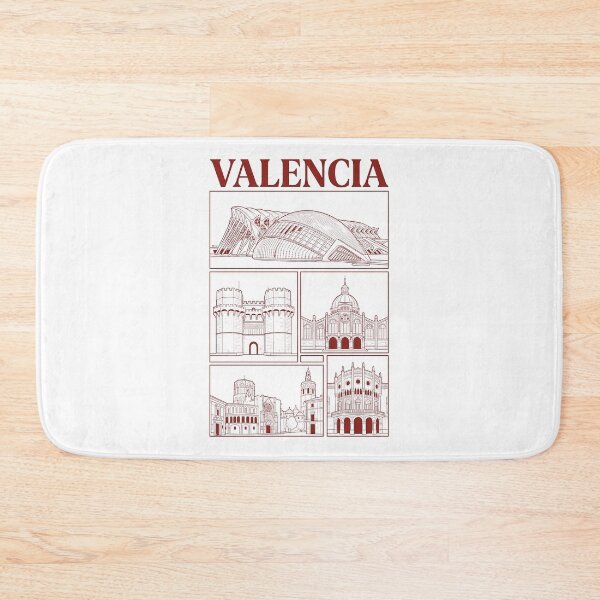 Item preview, Valencia Spain City Architecture Landmarks Line Art designed and sold by k3rstman1.
