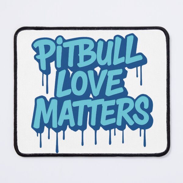 Item preview, Blue Graffiti Drip Pitbull Love Matters Street Art designed and sold by My Pitbull Place.