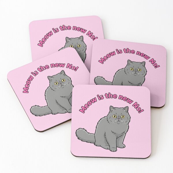 Item preview, Martin the Cat - Meow is the New No - Funny Cute Grey Cat designed and sold by naughty-raccoon.