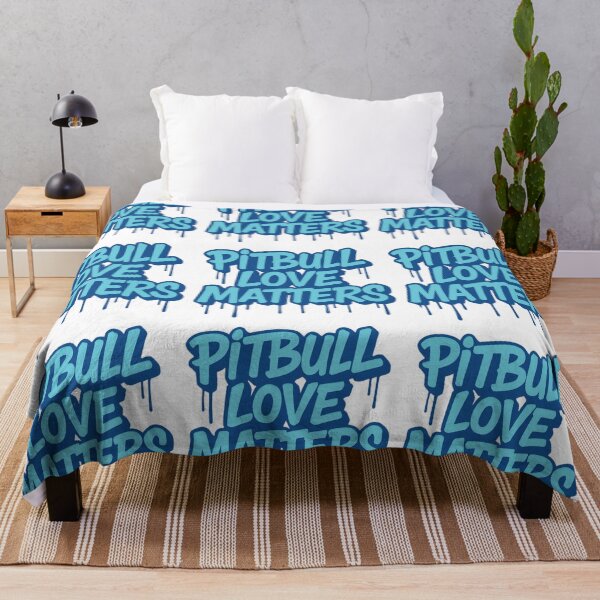 Item preview, Blue Graffiti Drip Pitbull Love Matters Street Art designed and sold by My Pitbull Place.