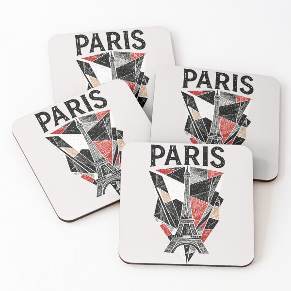 Item preview, Paris Eiffel Tower Vintage Geometric Art designed and sold by Ekracreatives.