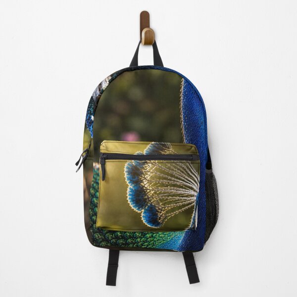 Item preview, Elegant Peacock Portrait with Ladybug – Cinematic Wildlife Glow designed and sold by Kimberly Palmer.
