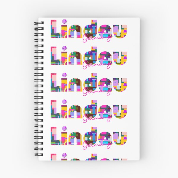 Item preview, Lindau, Germany, Vibrant Abstract City Typography Art designed and sold by Wanderful-roads.