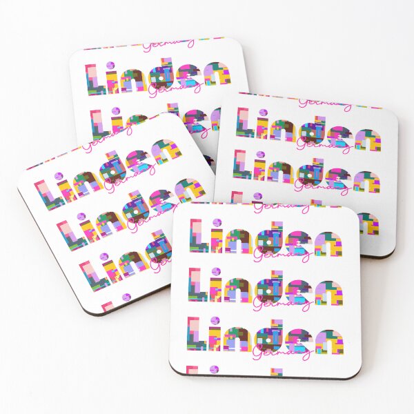 Item preview, Linden, Germany, Vibrant Abstract City Typography Art designed and sold by Wanderful-roads.