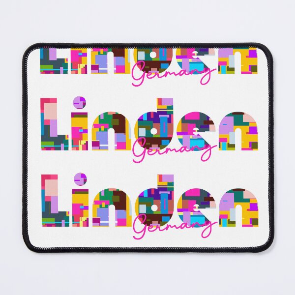 Item preview, Linden, Germany, Vibrant Abstract City Typography Art designed and sold by Wanderful-roads.