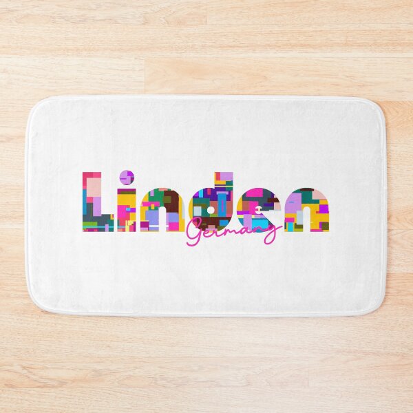 Item preview, Linden, Germany, Vibrant Abstract City Typography Art designed and sold by Wanderful-roads.