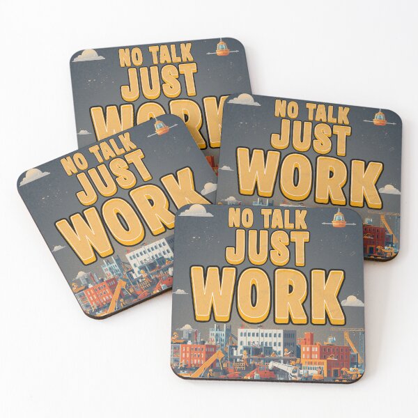 Item preview, No Talk Just Work Construction Poster – Hard Work Motivation, Builder Wall Art, Industrial Work Ethic Design designed and sold by Operator Style Wear.
