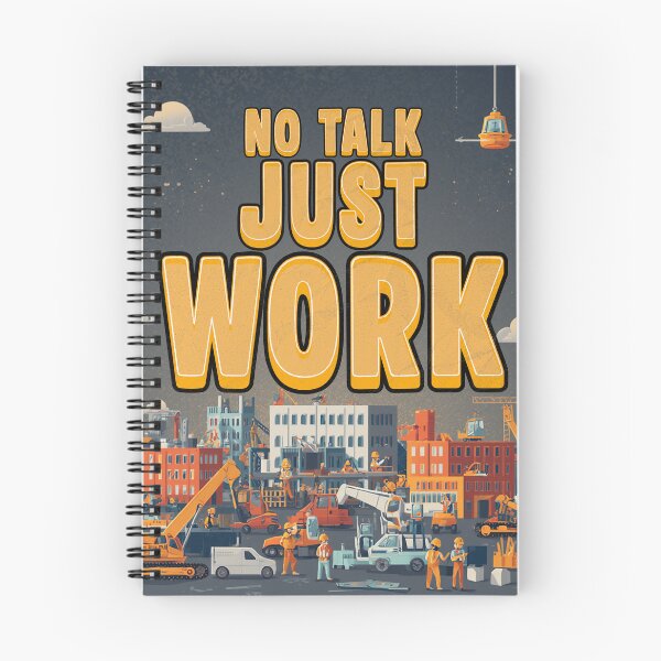 Item preview, No Talk Just Work Construction Poster – Hard Work Motivation, Builder Wall Art, Industrial Work Ethic Design designed and sold by Operator Style Wear.