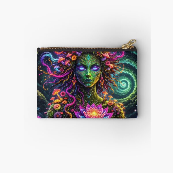 Item preview, Lab Visions 117: Forest Spirit Woman Holding Glowing Lotus Flower designed and sold by The Psychedelic Anarchist.