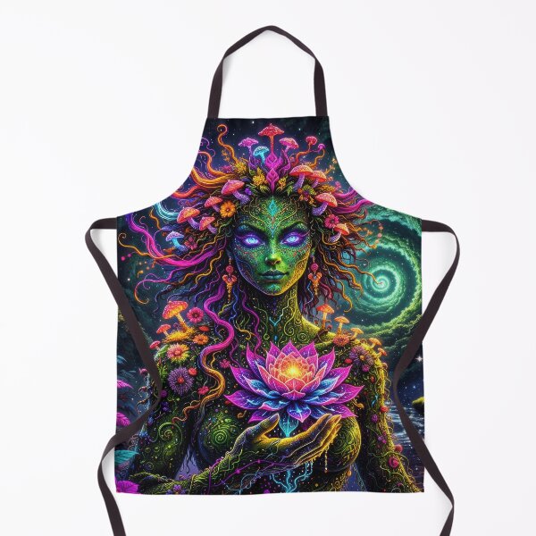 Item preview, Lab Visions 117: Forest Spirit Woman Holding Glowing Lotus Flower designed and sold by The Psychedelic Anarchist.