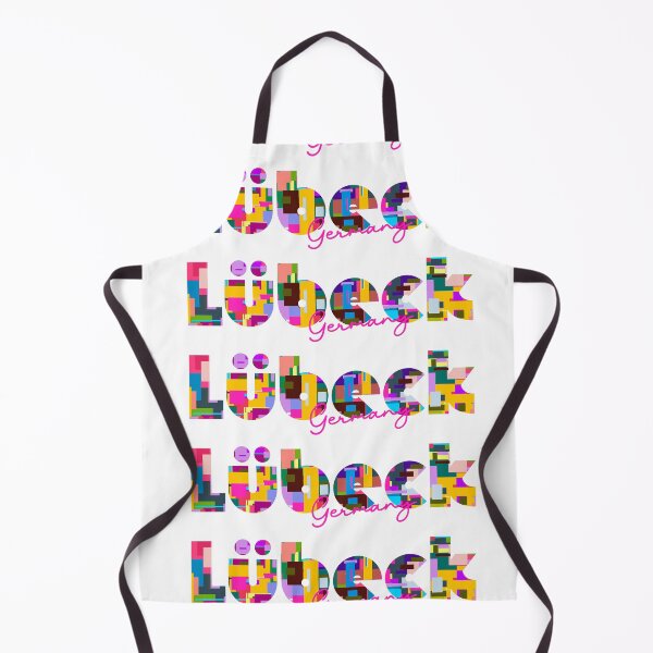 Item preview, Lübeck, Germany, Vibrant Abstract City Typography Art designed and sold by Wanderful-roads.