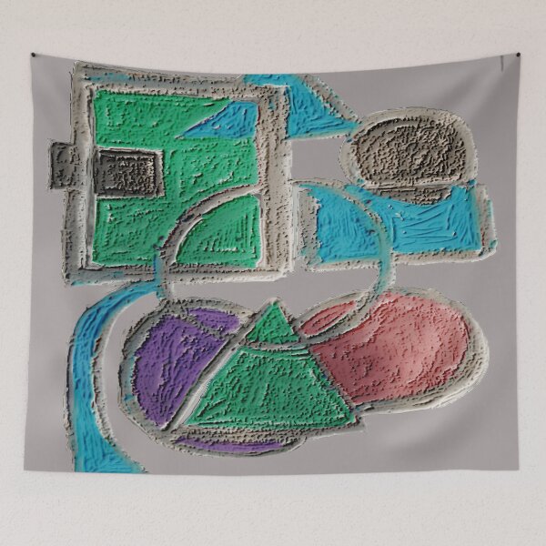 Item preview, shapes misbehaving velvet colorful geometric abstract design designed and sold by SmashingDeals.