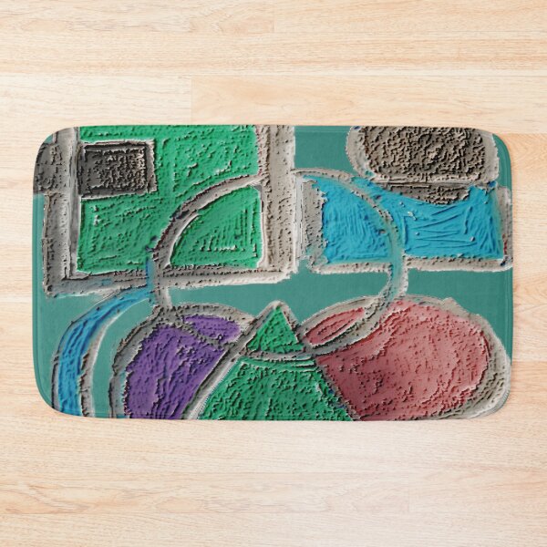 Item preview, shapes misbehaving velvet colorful geometric abstract design designed and sold by SmashingDeals.