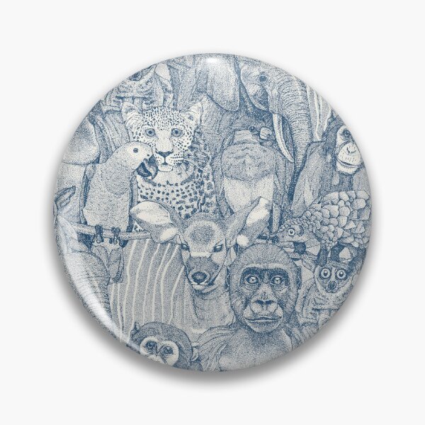 Item preview, just african jungle animals cobalt blue half pearl designed and sold by scrummy.