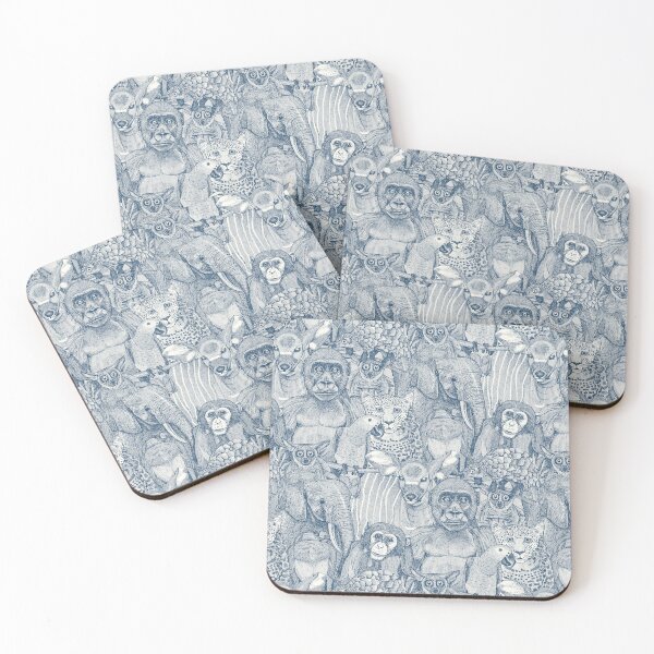 Item preview, just african jungle animals cobalt blue half pearl designed and sold by scrummy.