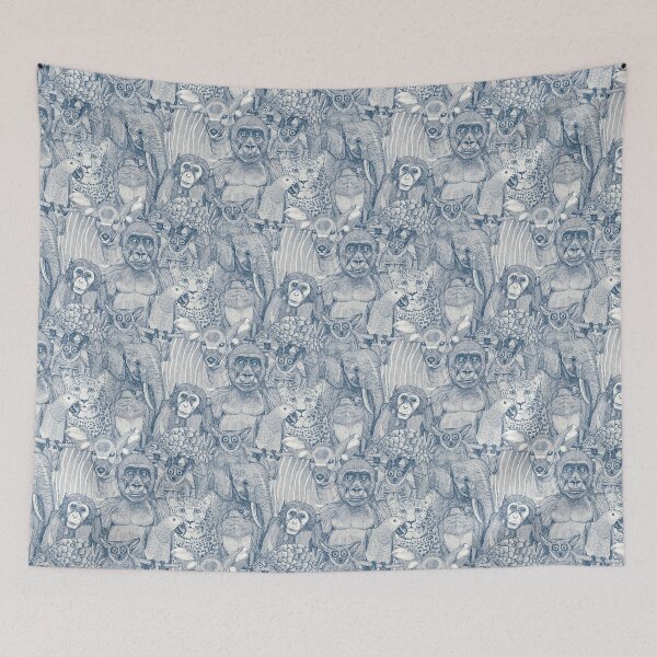 Item preview, just african jungle animals cobalt blue half pearl designed and sold by scrummy.