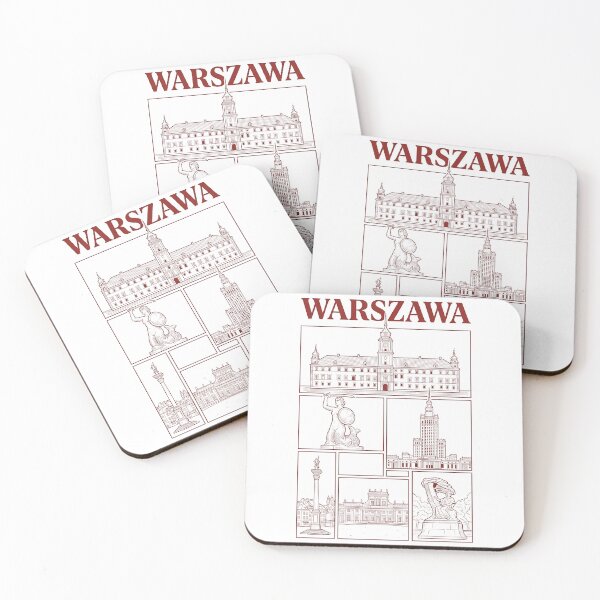 Item preview, Warszawa Poland Landmarks Vintage Architecture Collage designed and sold by k3rstman1.