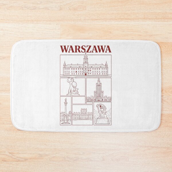 Item preview, Warszawa Poland Landmarks Vintage Architecture Collage designed and sold by k3rstman1.