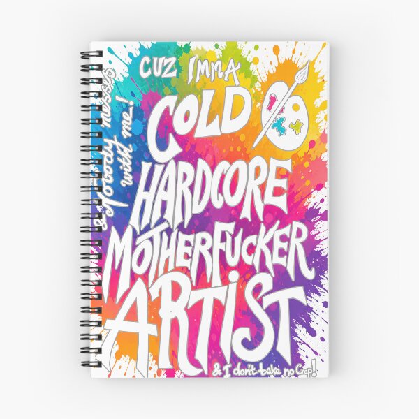 Item preview, Cold Hardcore Motherfucker Artist – Color Splash Creative Typography designed and sold by MGB&KaroGaiaArt.