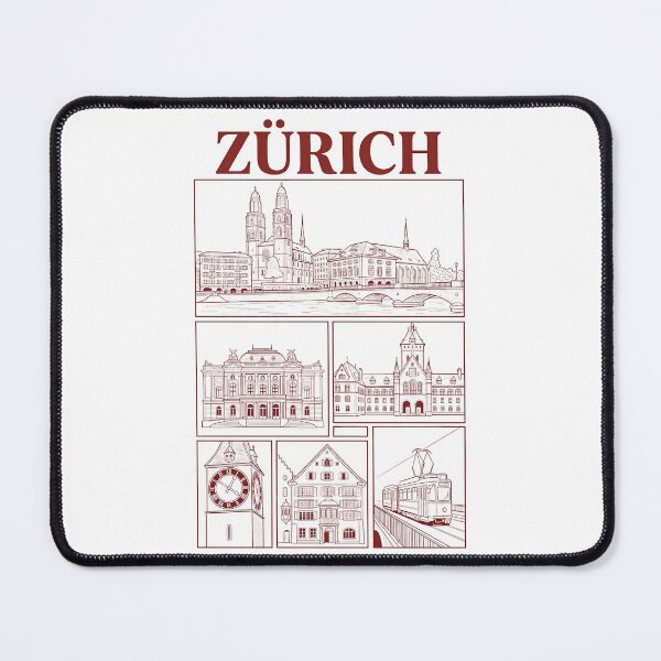 Item preview, Zurich Cityscape Landmarks Swiss Architecture Sketch designed and sold by k3rstman1.