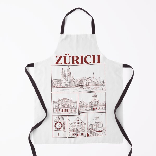 Item preview, Zurich Cityscape Landmarks Swiss Architecture Sketch designed and sold by k3rstman1.