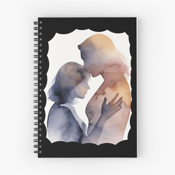 Item preview, Watercolor Lovers Silhouette Romantic designed and sold by RedCircleArt.