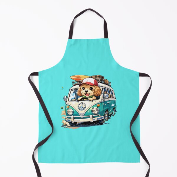 Item preview, Road trip Pup – Retro Camper Van Adventure Dog designed and sold by Teacuppupdesign.