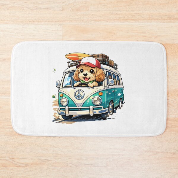 Item preview, Road trip Pup – Retro Camper Van Adventure Dog designed and sold by Teacuppupdesign.