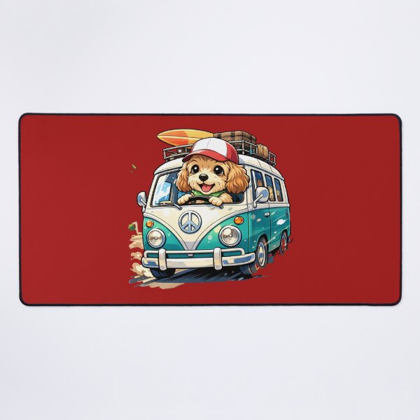 Item preview, Road trip Pup – Retro Camper Van Adventure Dog designed and sold by Teacuppupdesign.