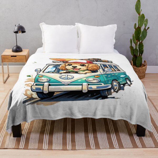 Item preview, Road trip Pup – Retro Camper Van Adventure Dog designed and sold by Teacuppupdesign.