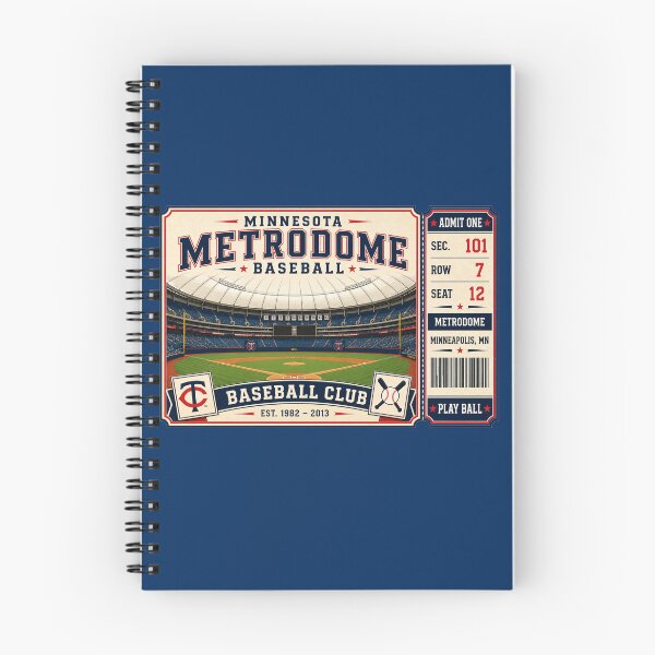 Item preview, Minnesota Metrodome Vintage Ticket Poster Retro Baseball Stadium Art Minneapolis Dome Baseball Club designed and sold by GhostDawgs.