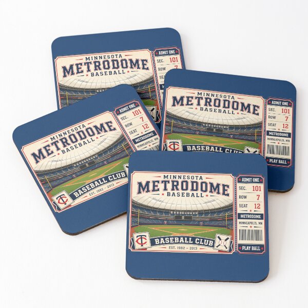 Item preview, Minnesota Metrodome Vintage Ticket Poster Retro Baseball Stadium Art Minneapolis Dome Baseball Club designed and sold by GhostDawgs.